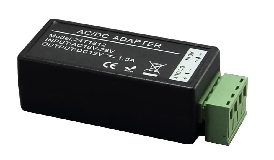 Power Converter. Convert 24VAC to 12VDC 800mA max.