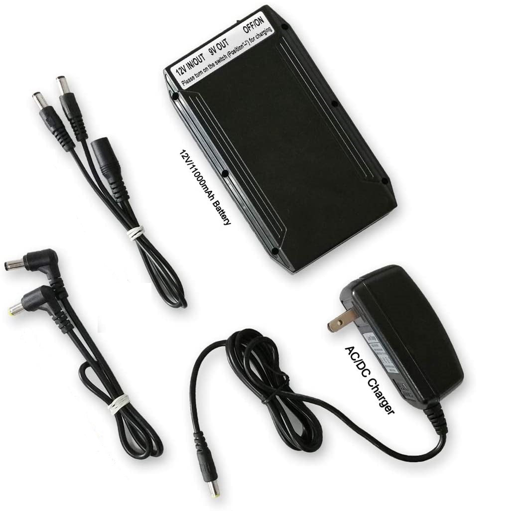 11 Amp 12VDC Rechargeable Lithium-Ion Battery Pack with Smart AC Charger