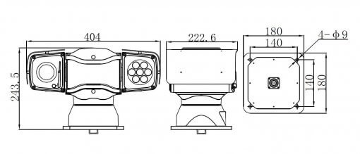 2MP Outdoor IP PTZ Camera with Lens Wiper 490ft. IR 44X Zoom Lens