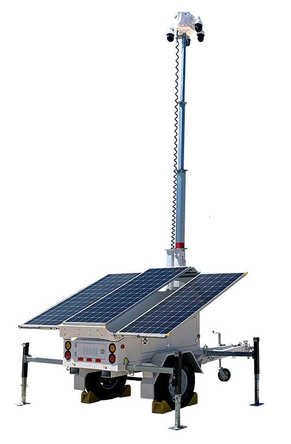 Mobile CCTV Solar Trailer for Month to Month rental, Long term lease or purchase (call us for rental pricing)